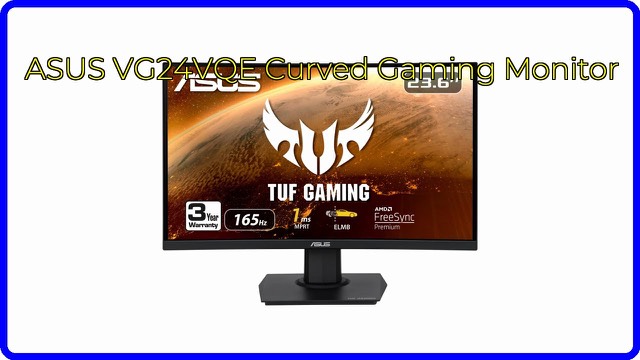 ASUS TUF Gaming VG24VQE curved gaming monitor in black