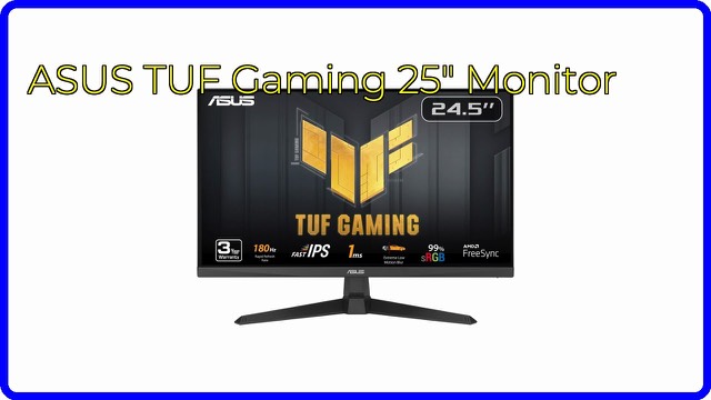 ASUS TUF Gaming VG259Q3A gaming monitor on a desk
