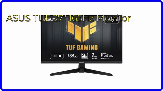 ASUS TUF Gaming VG277Q1A 27-inch gaming monitor in black