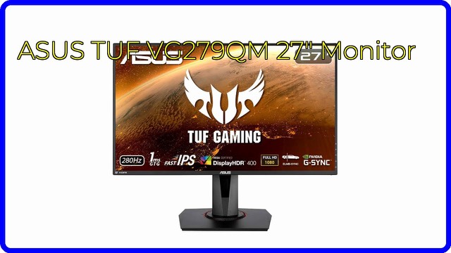 ASUS TUF Gaming VG279QM 27 inch gaming monitor in black