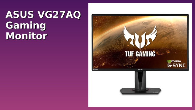 ASUS TUF Gaming VG27AQ 27-inch gaming monitor on an adjustable stand