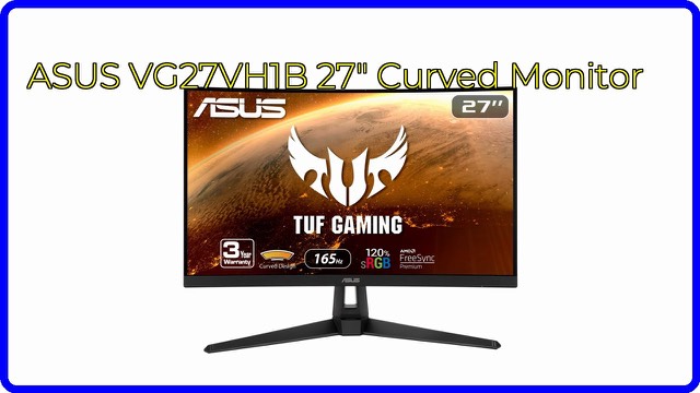 ASUS TUF Gaming VG27VH1B 27-inch curved gaming monitor in black