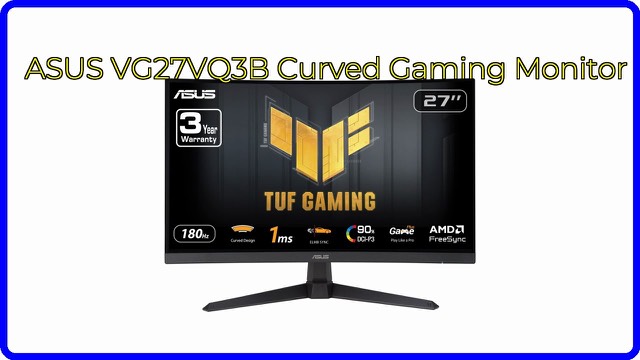 ASUS TUF Gaming VG27VQ3B curved gaming monitor on a desk