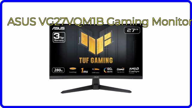 ASUS TUF Gaming VG27VQM1B 27-inch curved gaming monitor on a desk