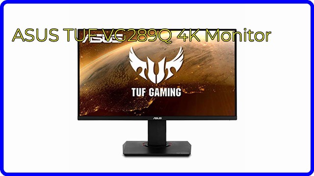 ASUS TUF Gaming VG289Q 28-inch 4K gaming monitor in black