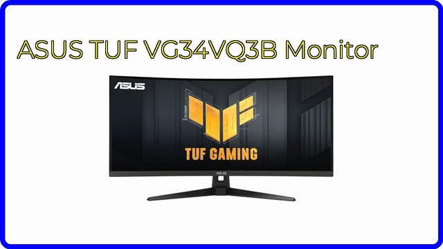 ASUS TUF Gaming VG34VQ3B ultrawide curved monitor on a desk