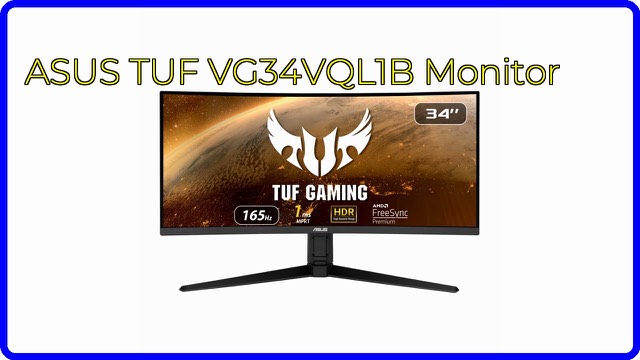ASUS TUF Gaming 34-inch curved ultrawide gaming monitor on a desk