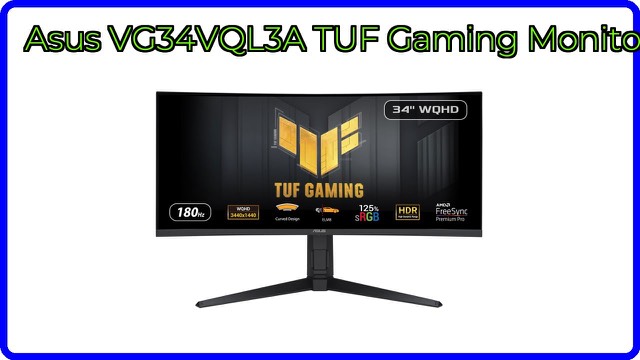 ASUS TUF Gaming VG34VQL3A 34-inch ultrawide curved gaming monitor