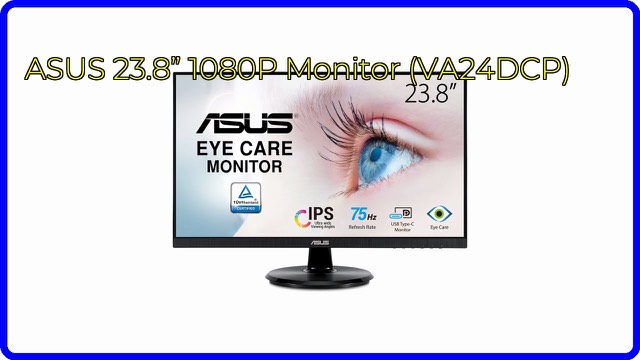 ASUS VA24DCP frameless 23.8-inch IPS monitor on a desk