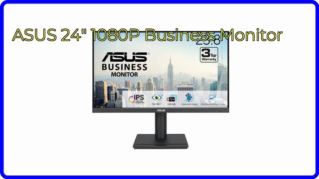 ASUS VA24DQFS 23.8-inch frameless monitor on an adjustable stand