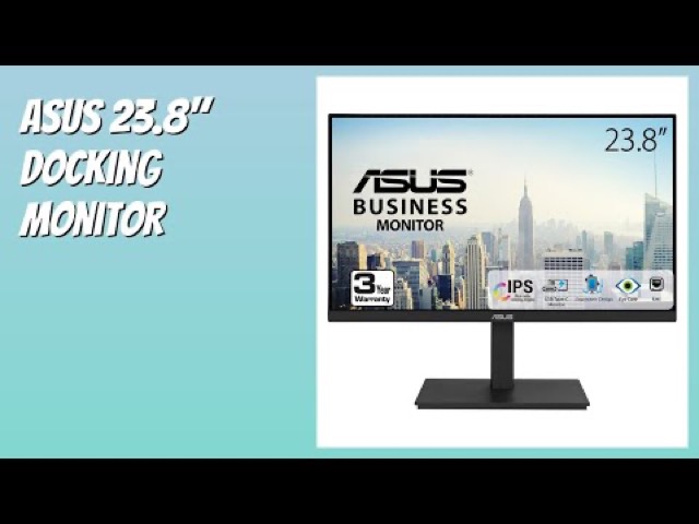 ASUS VA24ECPSN 23.8-inch frameless docking monitor on an adjustable stand