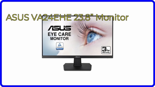 ASUS VA24EHE 23.8-inch frameless monitor in black