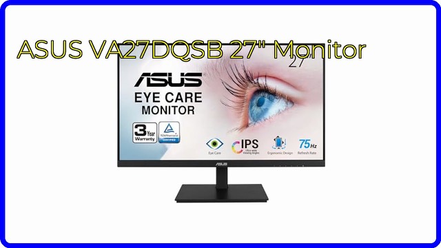 ASUS VA27DQSB frameless 27-inch monitor on an adjustable stand