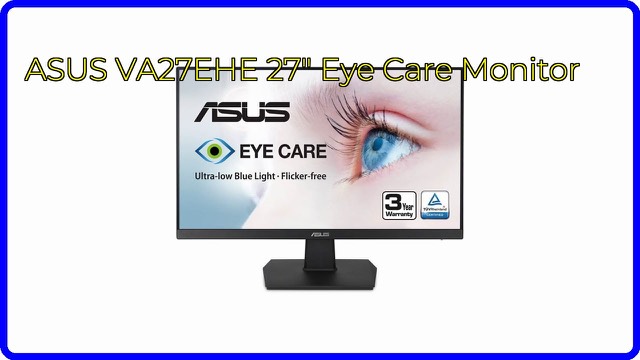 ASUS VA27EHE 27-inch frameless monitor in black