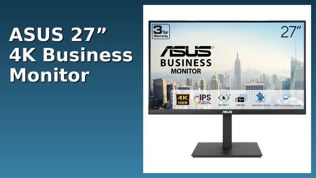 ASUS VA27UQSB 27-inch 4K frameless monitor on an adjustable stand