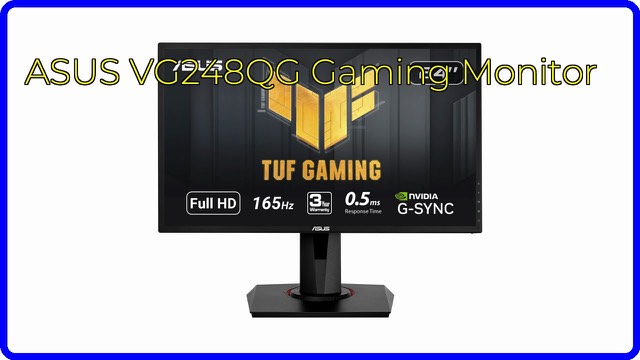 ASUS VG248QG 24-inch gaming monitor on an adjustable stand