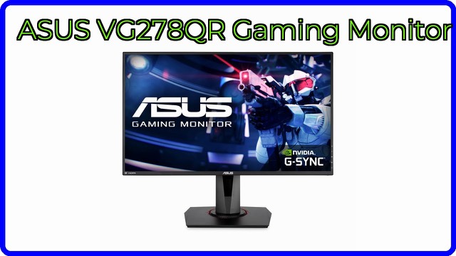 ASUS VG278QR 27-inch black gaming monitor on an adjustable stand