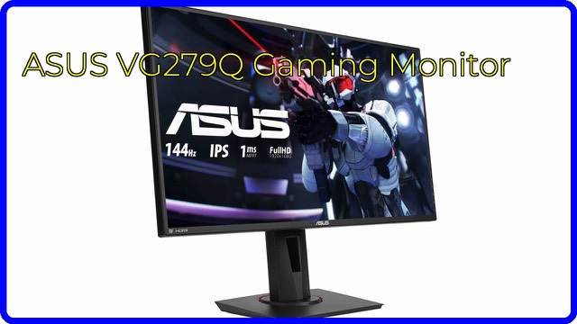 ASUS VG279Q 27-inch gaming monitor with thin bezels on an adjustable stand