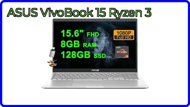 ASUS VivoBook 15 15.6-inch laptop with anti-glare Full HD display