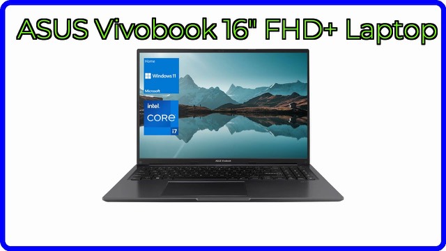 ASUS Vivobook 16-inch laptop in black