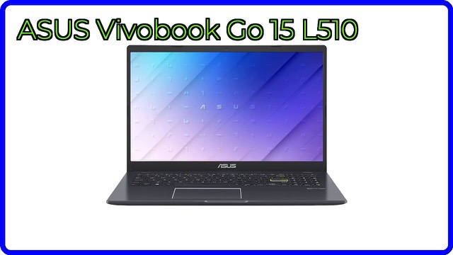 ASUS Vivobook Go 15 L510 thin laptop in black