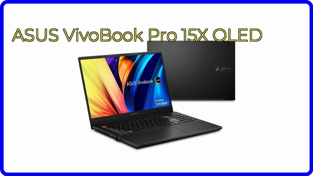 ASUS Vivobook Pro 15X OLED laptop in black with a 15.6-inch OLED display