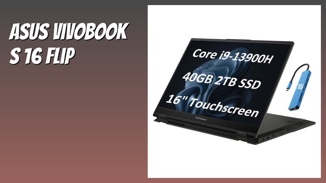 ASUS Vivobook S 16 Flip convertible laptop in black