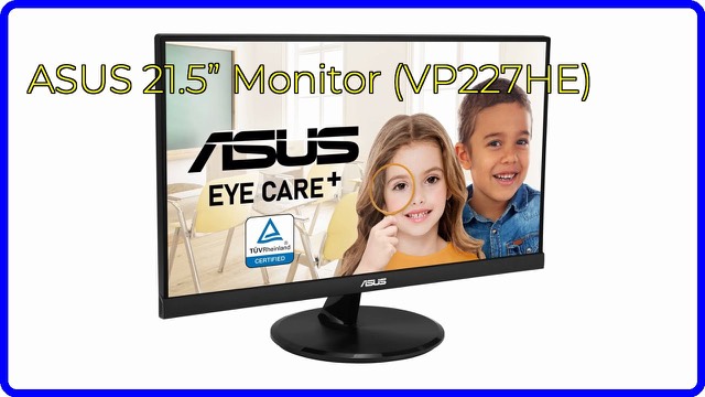 ASUS VP227HE 21.5-inch frameless black monitor