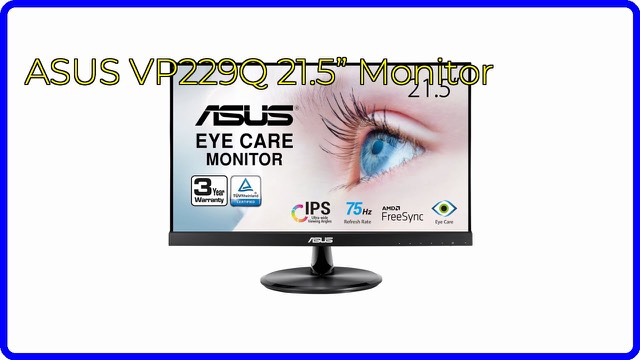 ASUS VP229Q 21.5-inch frameless Full HD monitor in black