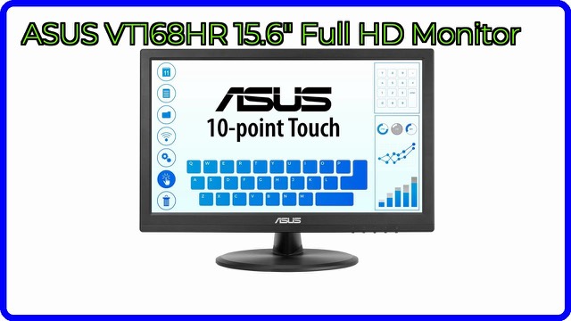 ASUS VT168HR 15.6-inch touchscreen monitor in black