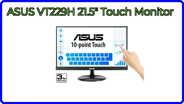 ASUS VT229H 21.5-inch touchscreen monitor with a thin black bezel
