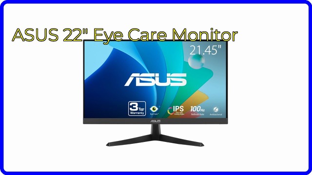 ASUS VY229HF 22-inch Full HD monitor on a stand