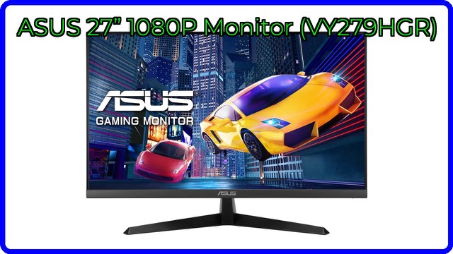 ASUS VY279HGR 27-inch IPS monitor on a desk