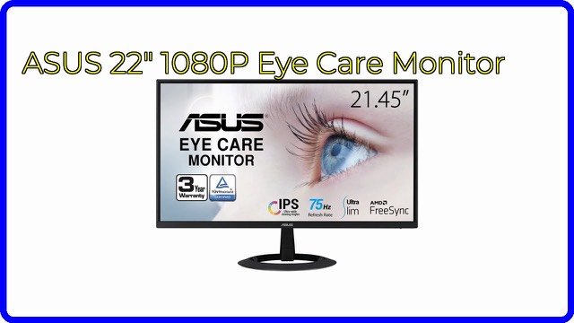 ASUS VZ22EHE ultra-slim 22-inch IPS monitor in black