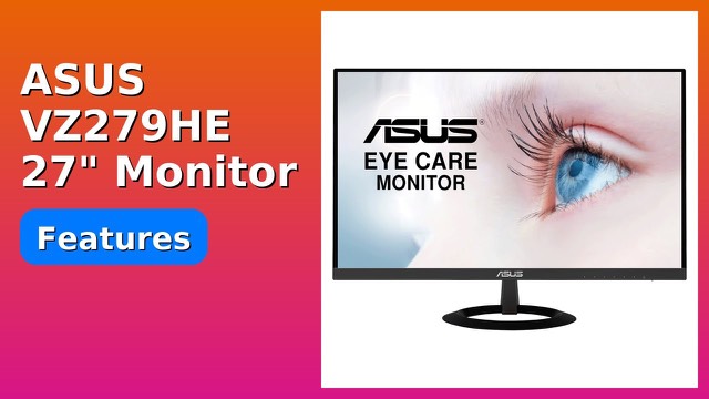 ASUS VZ279HE ultra-slim frameless 27-inch monitor in black