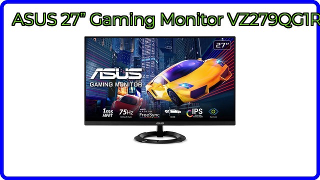 ASUS VZ279QG1R 27-inch ultra-slim gaming monitor in black