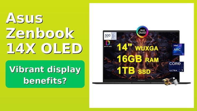 ASUS Zenbook 14X OLED laptop open showing its 14.5-inch display