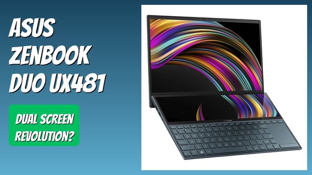 ASUS ZenBook Duo UX481 laptop in Celestial Blue with a second screen