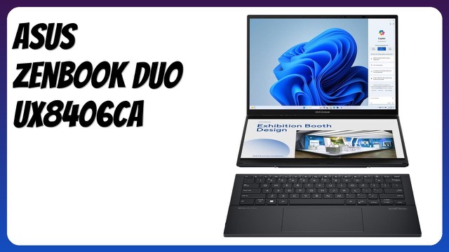 ASUS Zenbook DUO dual-screen laptop in Inkwell Gray