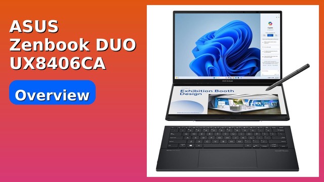 ASUS Zenbook DUO laptop with two OLED screens and a detachable keyboard