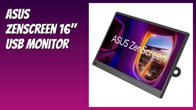 ASUS ZenScreen MB169CK portable monitor standing on a kickstand