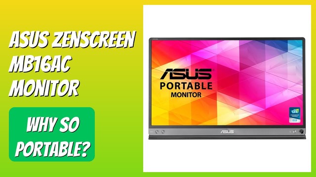 ASUS ZenScreen MB16AC slim portable monitor with smart cover
