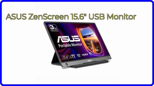 ASUS ZenScreen 15.6-inch portable USB monitor with folding sleeve stand