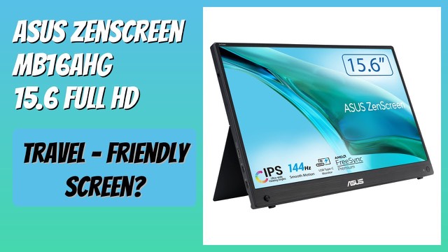ASUS ZenScreen MB16AHG 15.6-inch Full HD portable monitor in black