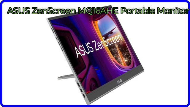 ASUS ZenScreen OLED MQ16AHE portable monitor on a kickstand