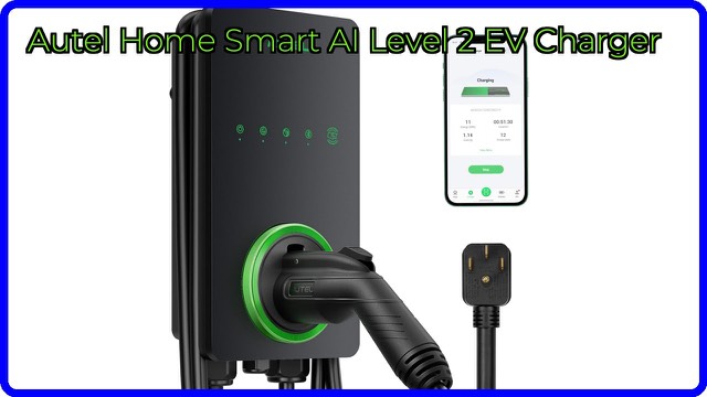 Autel Home Smart Level 2 EV charger in dark gray with 25-foot cable