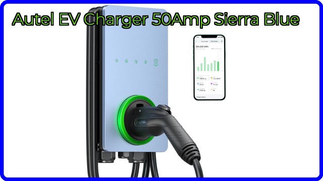 Autel MaxiCharger AC Home wall-mounted Level 2 EV charger in Sierra Blue
