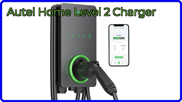 Autel MaxiCharger Home Level 2 EV charger in dark gray with a charging cable