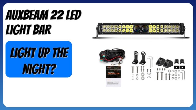 Auxbeam 22-inch straight LED light bar with black housing