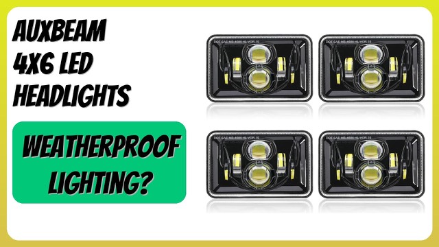 Auxbeam rectangular 4x6 inch LED headlights in black